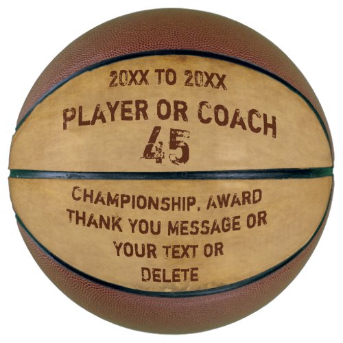 Personalized Basketball Ball Your Grunge Text
