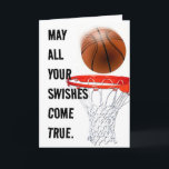 Personalized Basketball Birthday Card<br><div class="desc">Funny basketball birthday card for basketball player,  coach or team sports fan. To personalize edit text to add name.</div>