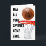 Personalized Basketball Birthday Card<br><div class="desc">Funny basketball birthday card for basketball player,  coach or team sports fan. To personalize edit text to add name.</div>