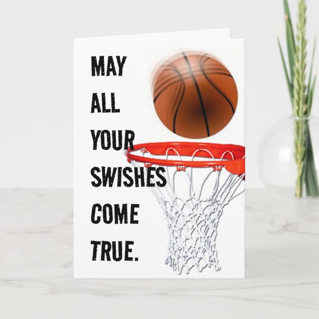 Personalized Basketball Birthday Card (Front)