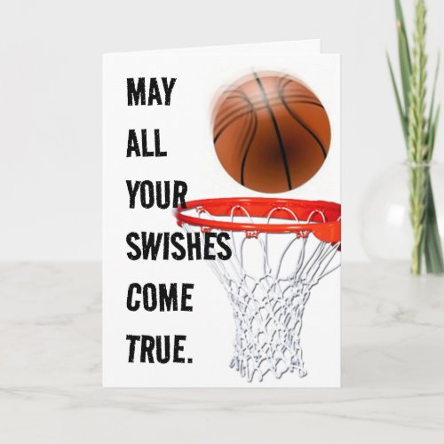 Personalized Basketball Birthday Card
