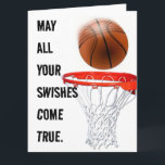 Personalized Basketball Birthday Card<br><div class="desc">Funny basketball birthday card design and funny line for your favorite basketball player.</div>