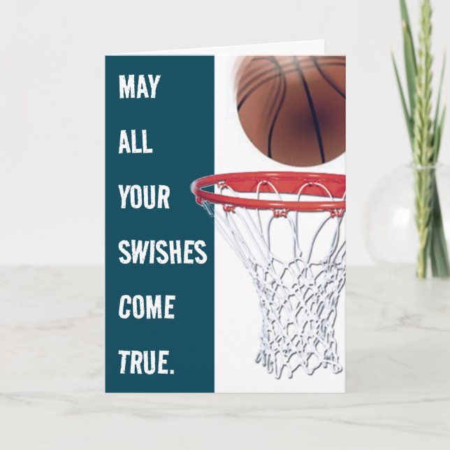 Personalized Basketball Birthday Card (Front)