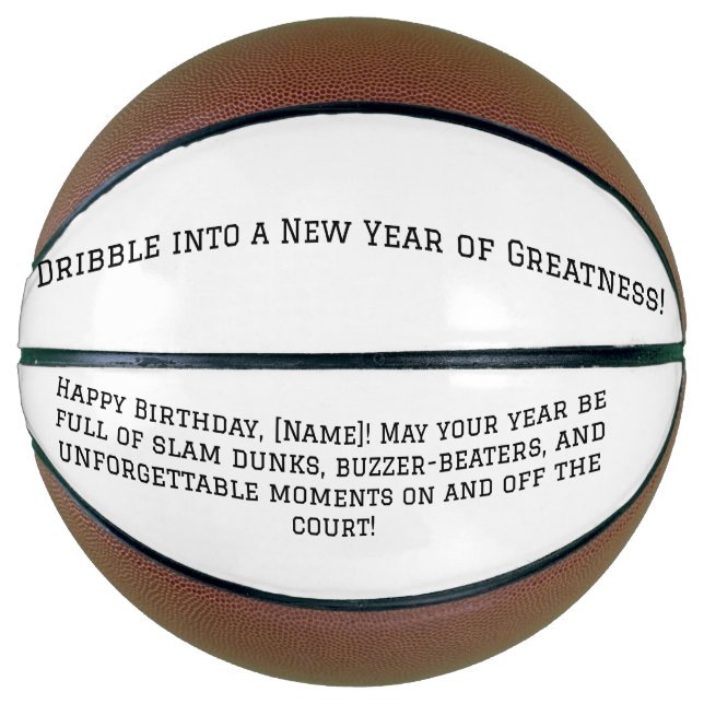 Personalized Basketball Birthday Gift (Front)