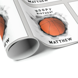 Personalized Basketball Birthday Gift Wrapping Paper