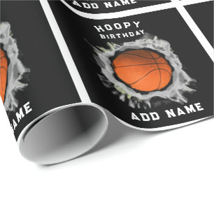 Personalized Basketball Birthday Wrapping Paper