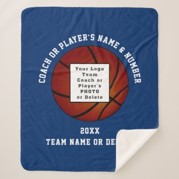 Personalized Basketball Blanket For Players  Coach by YourSportsGifts at Zazzle