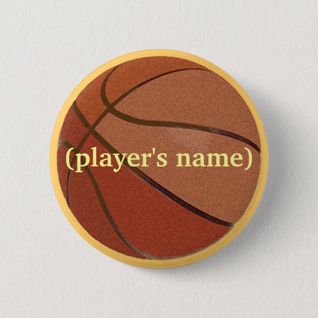 Personalized Basketball Button (Front)