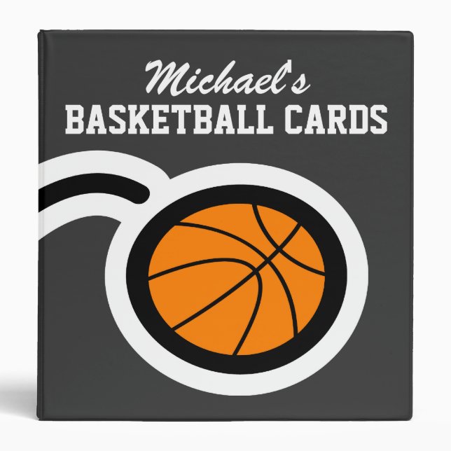 Personalized basketball card binder for collectors (Front)