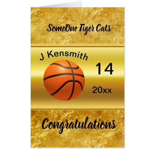 Personalized Basketball Champions League design Card