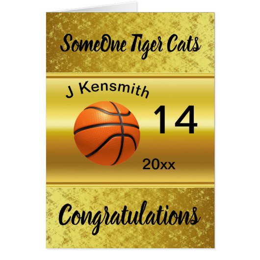 Personalized Basketball Champions League design Cards (Front)
