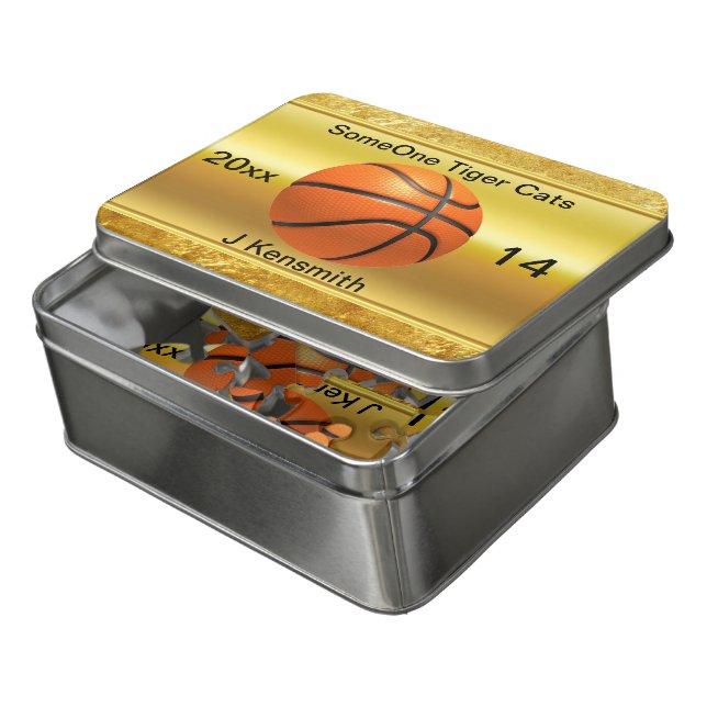 Personalized Basketball Champions League design Jigsaw Puzzle (Lid Open)