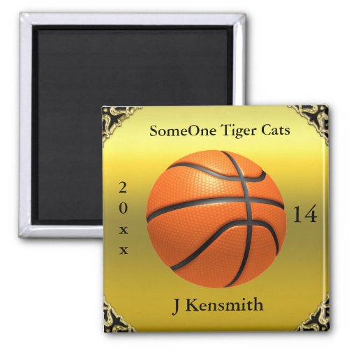 Personalized Basketball Champions League design sq Magnet