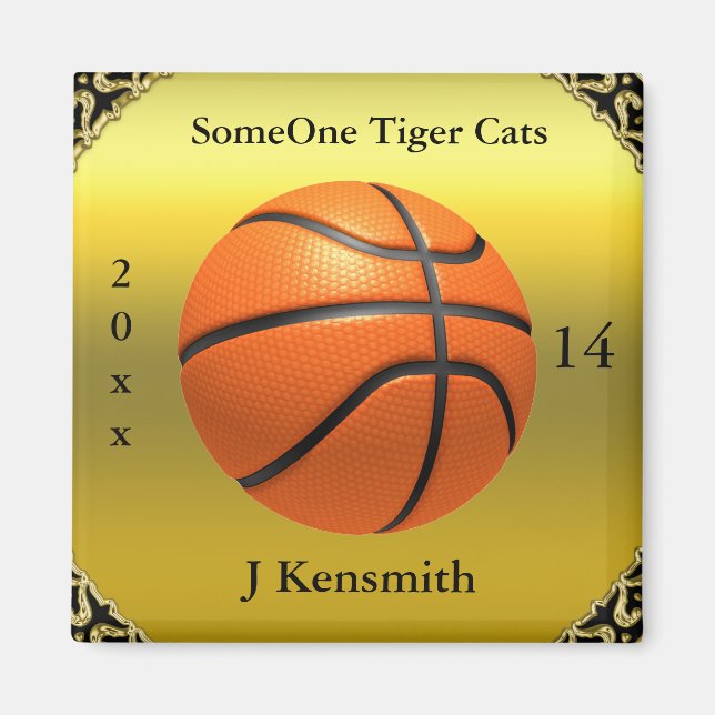 Personalized Basketball Champions League design sq Magnet (Front)