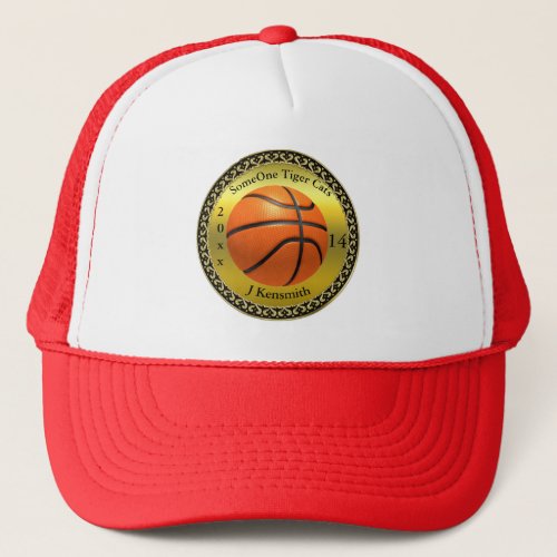 Personalized Basketball Champions League design Trucker Hat