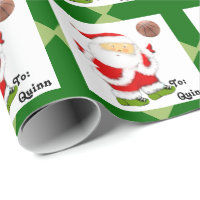 personalized basketball Christmas Wrapping Paper