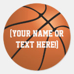 Personalized Basketball Circle stickers