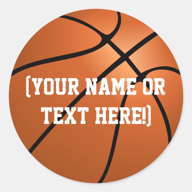 Personalized Basketball Circle stickers (Front)