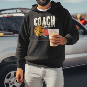 Personalized Basketball Coach Add Name Hoodie