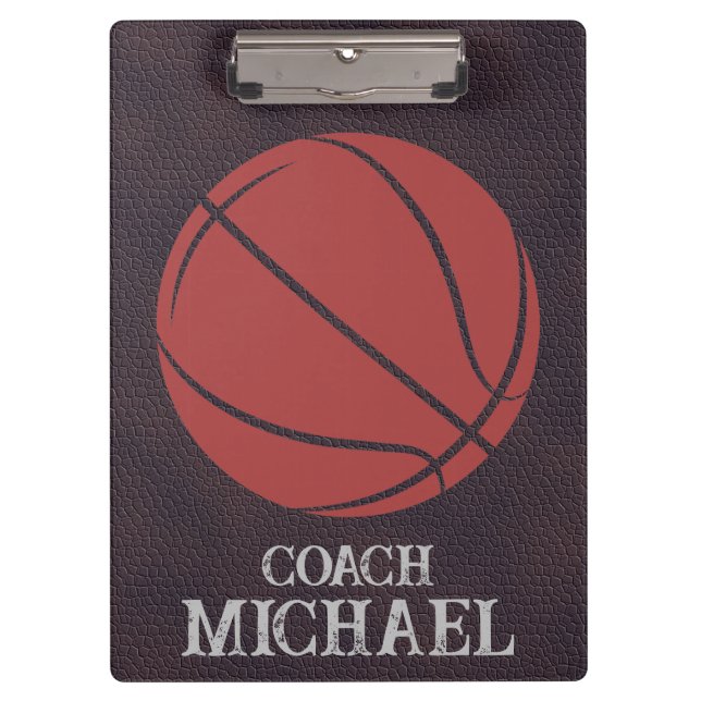 Personalized Basketball Coach Clipboard (Front)