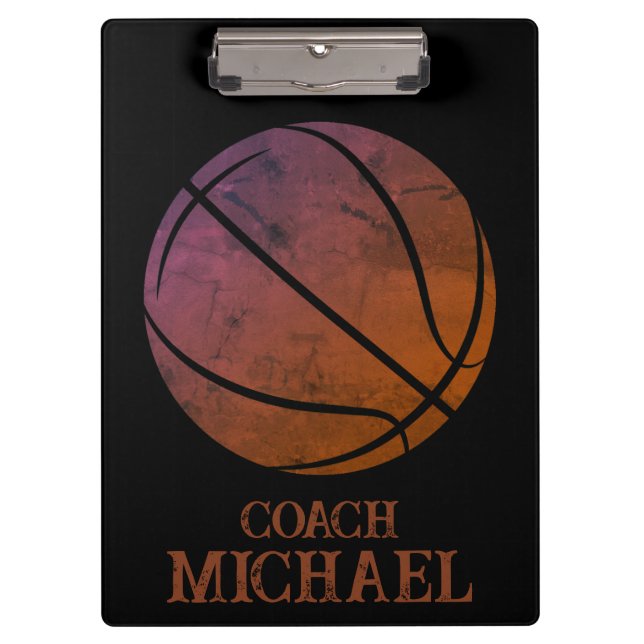 Personalized Basketball Coach Clipboard (Front)