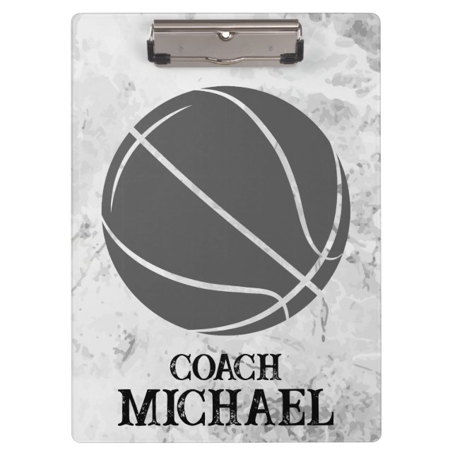 Personalized Basketball Coach Clipboard (Front)