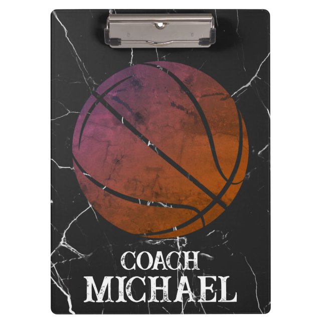 Personalized Basketball Coach Clipboard (Front)