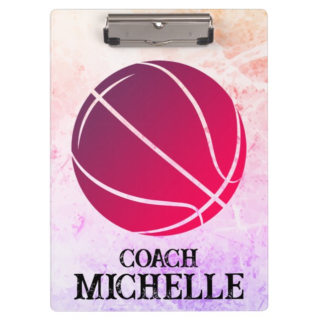 Personalized Basketball Coach Clipboard (Front)