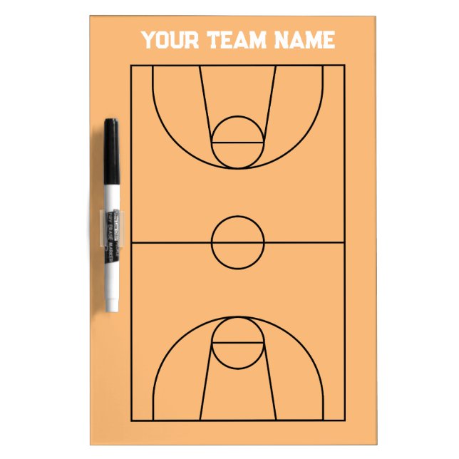 Personalized Basketball Coach Dry Erase Board (Front)