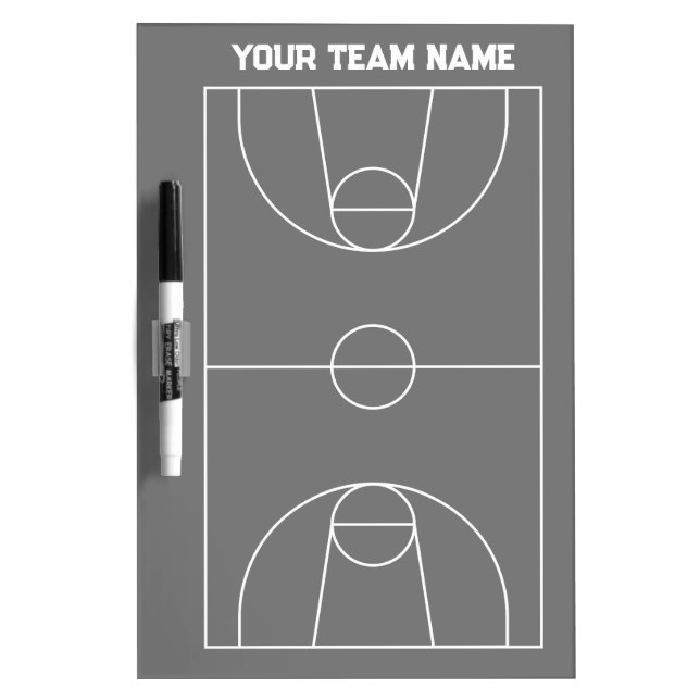 Personalized Basketball Coach  Dry Erase Board (Front)