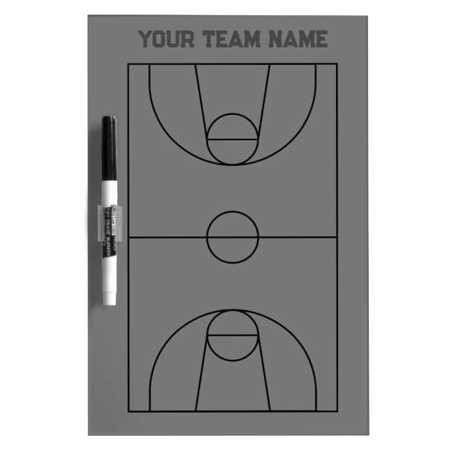 Personalized Basketball Coach Dry Erase Board (Front)