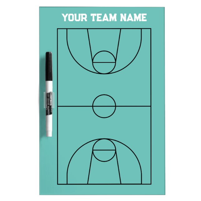 Personalized Basketball Coach Dry Erase Board (Front)