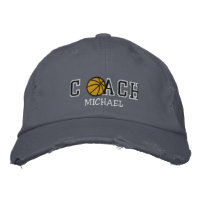 Personalized Basketball Coach Embroidered Hats