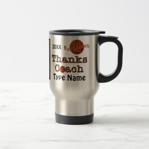 Personalized Basketball Coach Gift Ideas Men Women Travel Mug