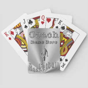 Personalized Basketball Coach Gifts Poker Cards