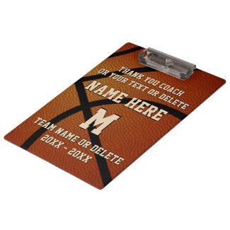 Personalized Basketball Coaches Clipboard Gifts