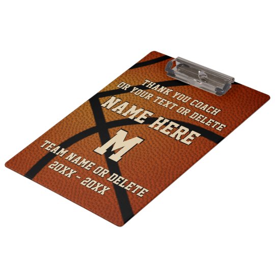 Personalized Basketball Coaches Clipboard Gifts