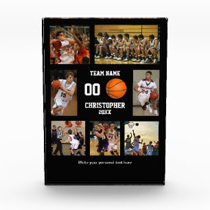 Personalized Basketball Collage Photo Block