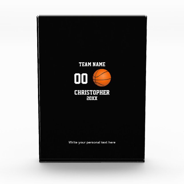 Personalized Basketball Collage Photo Block (Front)