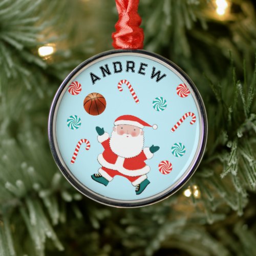 Personalized Basketball Collectible Metal Ornament