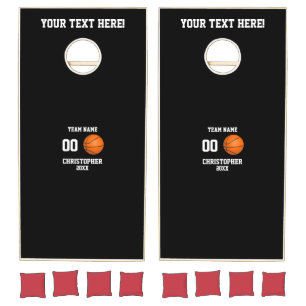 Personalized Basketball Cornhole Set