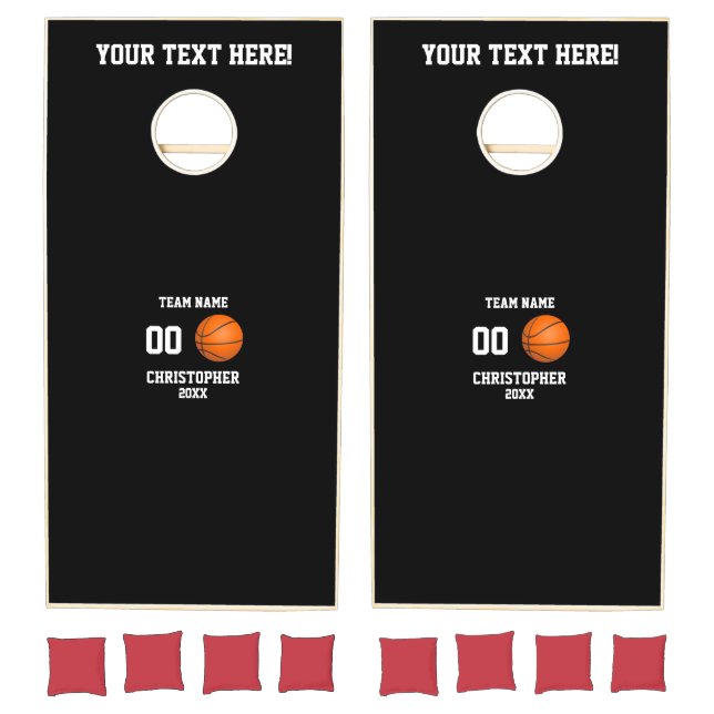Personalized Basketball Cornhole Set (Set)