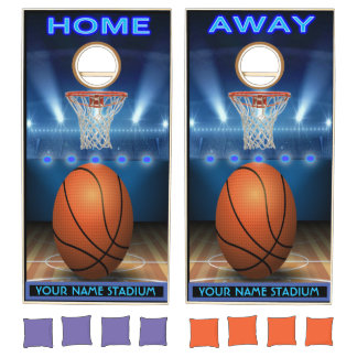Personalized Basketball Court - Cornhole Set