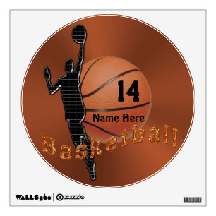 Personalized Basketball Decals for Walls for Boys