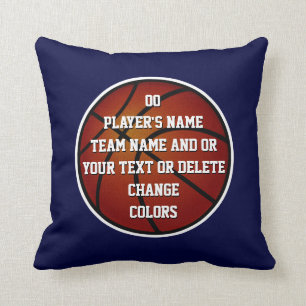 Personalized Basketball Decor for Boys Room Throw Pillow