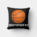 Personalized Basketball Decor Throw Pillow