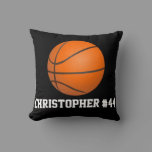Personalized Basketball Decor Throw Pillow