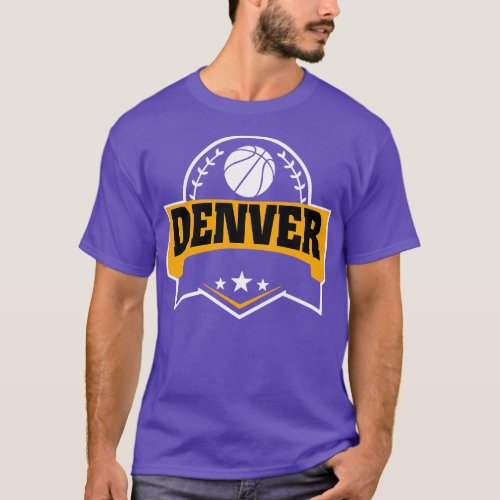 Personalized Basketball Denver Proud Name Vintage  T_Shirt