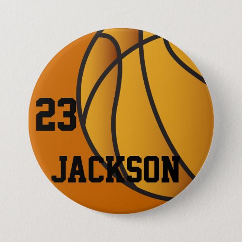Personalized Basketball Design Button