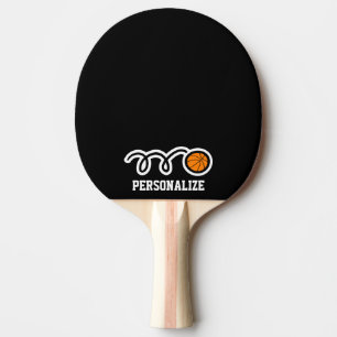 Personalized basketball design ping pong paddle